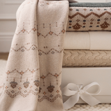 Acorn Fairisle Knit Baby Blanket