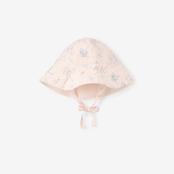 Fleur/Seersucker Reversible Sunhat