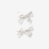 Bluebell Swiss Dot Bow Clip Set