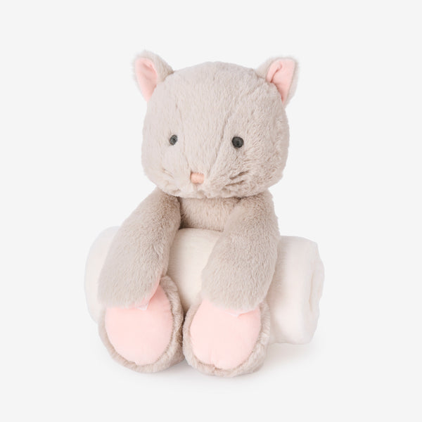Kitty Bedtime Huggies Plush Toy with Blanket