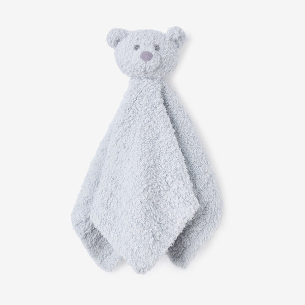 Feather Knit Blue Bear Security Blanket