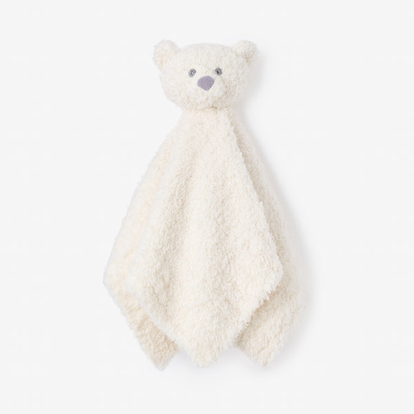 Feather Knit White Bear Security Blanket