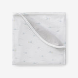 Stork Print Organic Double Layer Swaddle Blanket
