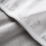 Stork Print Organic Double Layer Swaddle Blanket