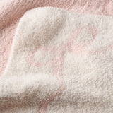 Pink Bows Feather Knit Baby Blanket