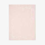 Pink Bows Feather Knit Baby Blanket