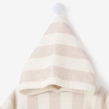 Taupe Cabana Stripe Terry Poncho