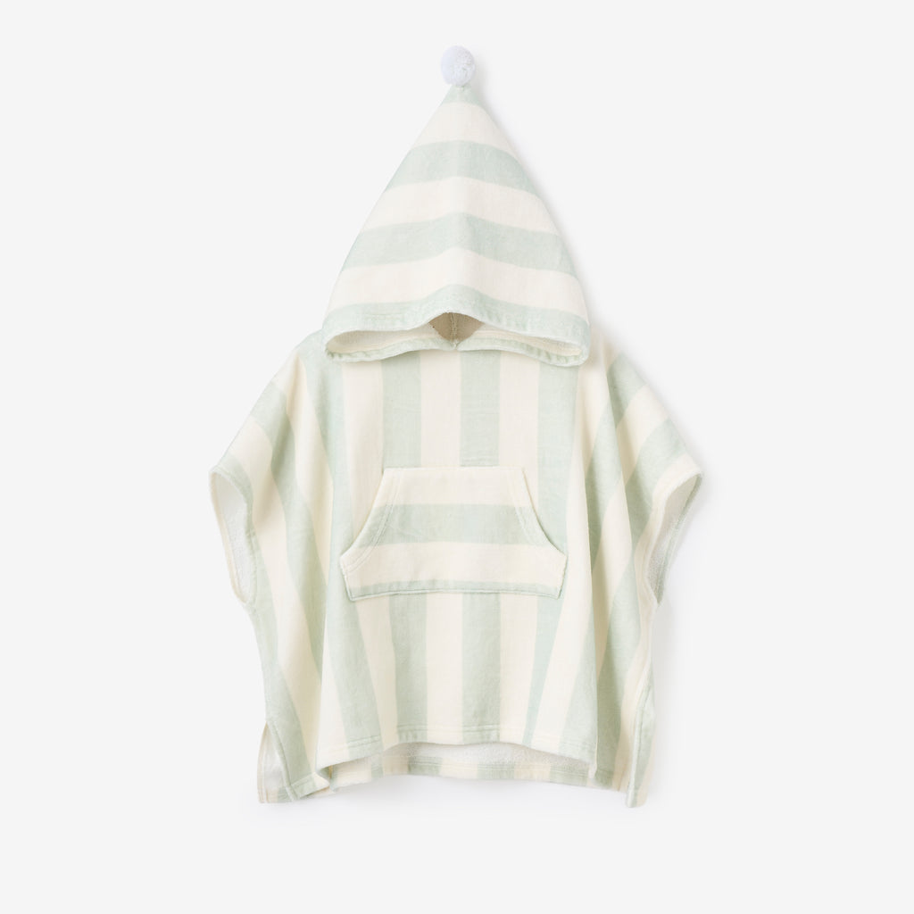 Sage Cabana Stripe Terry Poncho