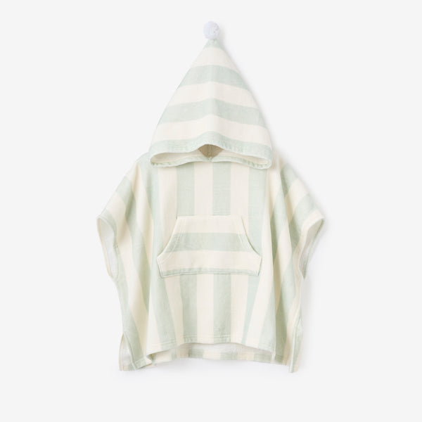 Sage Cabana Stripe Terry Poncho