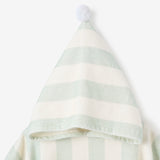 Sage Cabana Stripe Terry Poncho