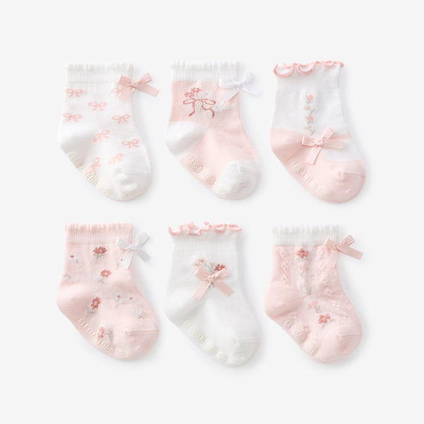 Fleur de Provence Non Slip Baby Socks 6 pk