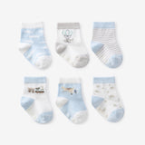 Up, Up & Away Socks Non Slip Baby Socks 6 pk