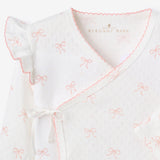 Pink Bow Organic Cotton Pointelle 3pc Bag Set