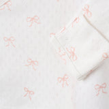 Pink Bow Organic Cotton Pointelle 3pc Bag Set