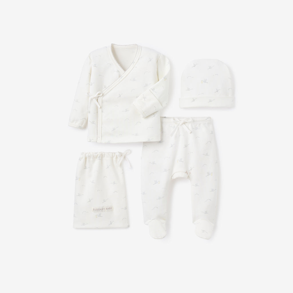 Stork Double Layered Cotton Layette Set