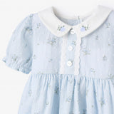 Blue English Rose Pintucked Dress