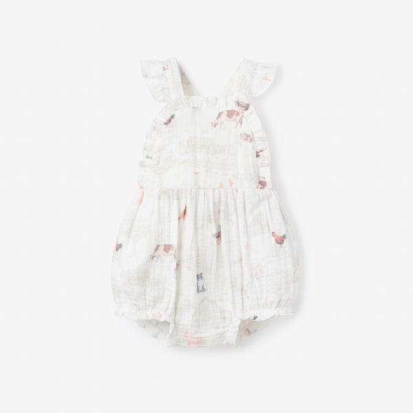 Petite Farmstead Organic Cotton Sunsuit