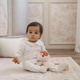 Pink Bow Double Knit Peter Pan Collar Jumpsuit