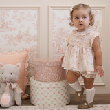 Fleur de Provence Smocked Babydoll Top & Bloomer Set