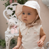 Fleur de Provence Knit Polo + Swiss Dot Bloomer Set