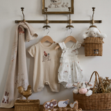 Rooster Embroidered Knit Shortall