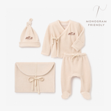 Taupe Velour Layette Set