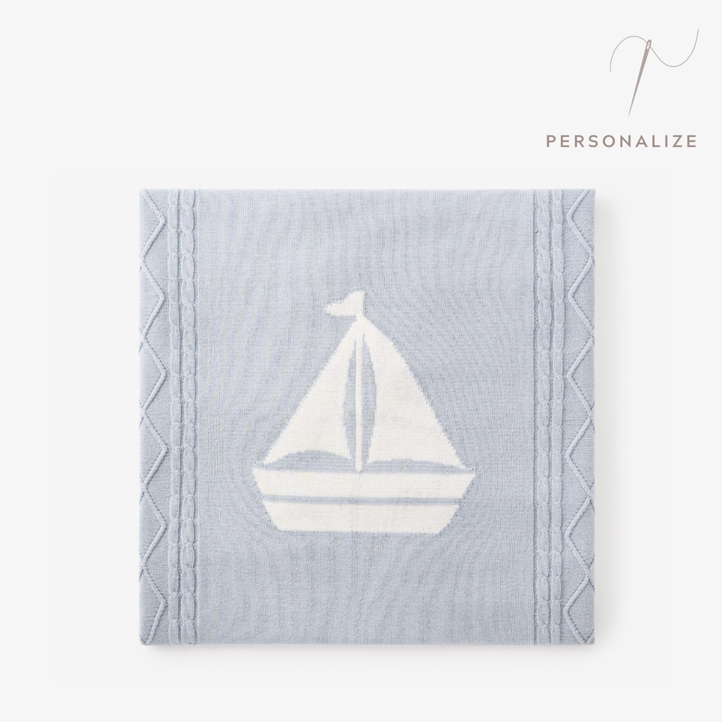 Nautical Cotton Cable Knit Blanket