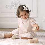 Pink Seersucker Collared Dress