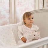 Pink Bow Organic Cotton Pointelle 3pc Bag Set