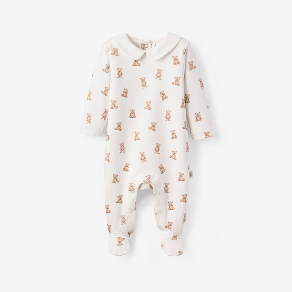 Teddy Bear Double Layered Collar Jumpsuit
