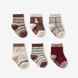 Hounds & Heritage Non Slip Baby Socks 6 pk