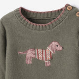 Dog Knit Baby Jumpsuit