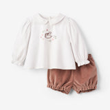 Embroidered Rocking Horse Top + Bloomers