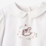 Embroidered Rocking Horse Top + Bloomers