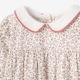 Berry Vines Embroidered Collar Jumpsuit