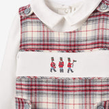 Toy Soldier Embroidered Langley Tartan Jon Jon + Shirt Set