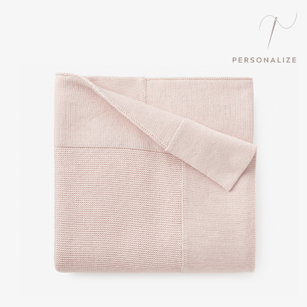 Pale Pink Sofia + Finn Knit Baby Blanket