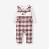 Toy Soldier Embroidered Langley Tartan Jon Jon + Shirt Set