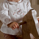 Embroidered Rocking Horse Top + Bloomers