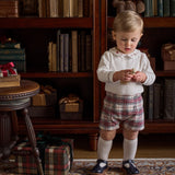 Langley Tartan Shorts + Embroidered Holiday Bodysuit