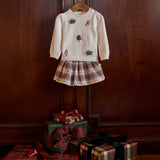 Christmas Sweater + Langley Tartan Skirt Set