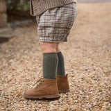 Green & Taupe Knee-High Non Slip Baby Socks 2 pk