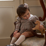 Plaid Bubble w/ Embroidered Peter Pan Collar