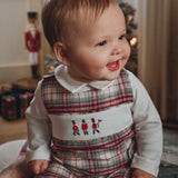 Toy Soldier Embroidered Langley Tartan Jon Jon + Shirt Set