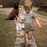 Heritage Plaid Dog Embroidered Collar Bubble