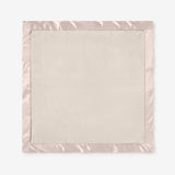 Taupe Satin Trim Flannel Fleece Baby Security Blanket