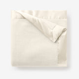 Cream Satin Trim Flannel Fleece Baby Stroller Blanket