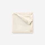 Cream Satin Trim Flannel Fleece Baby Security Blanket