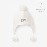 Sofia & Finn White Pom Pom Baby Hat
