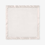 White Satin Trim Flannel Fleece Baby Security Blanket
